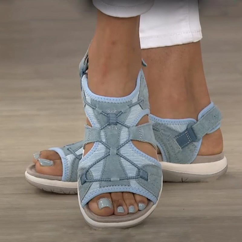 Urseline | Adjustable Strap Flat Sandals