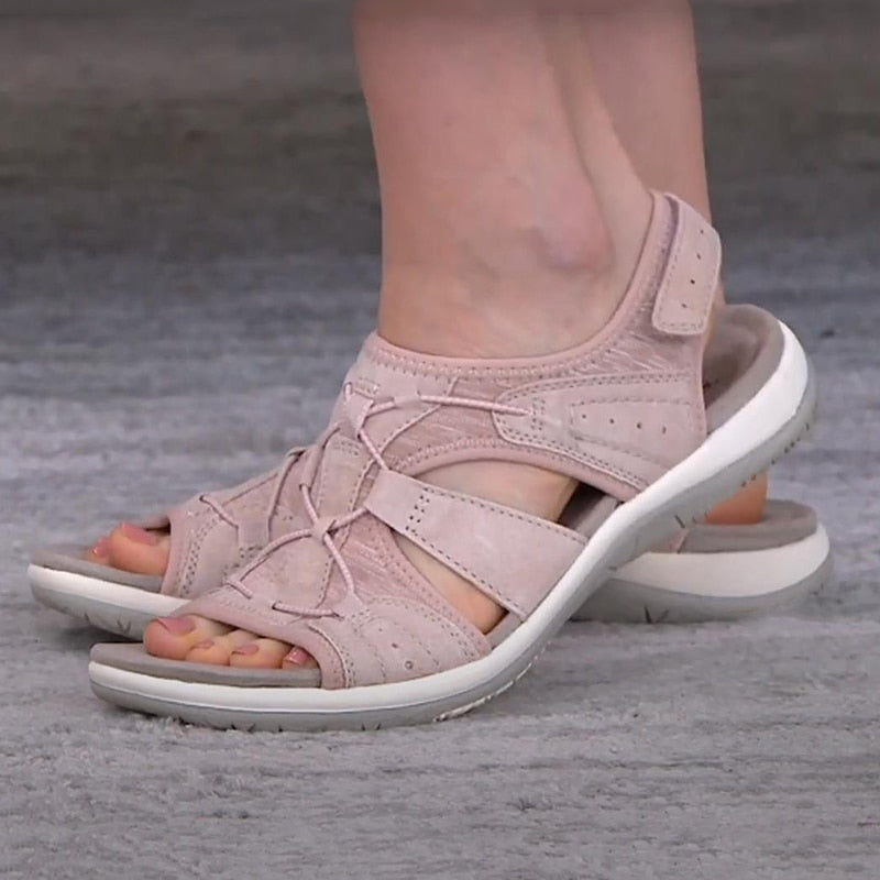Urseline | Adjustable Strap Flat Sandals