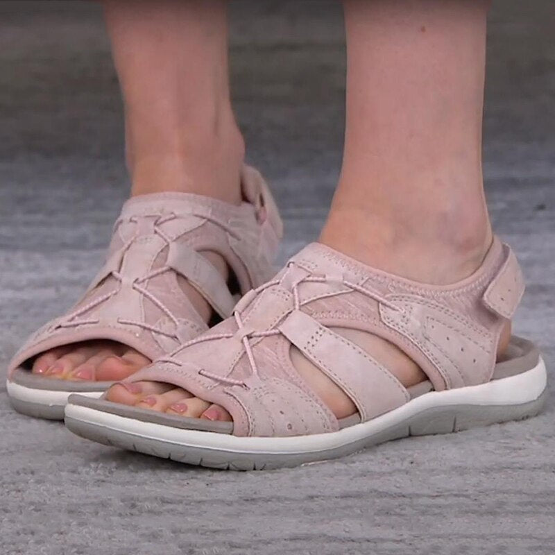 Urseline | Adjustable Strap Flat Sandals
