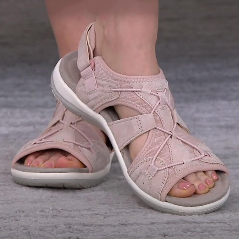 Urseline | Adjustable Strap Flat Sandals